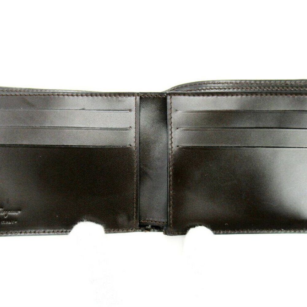 Salvatore ferragamo Two-fold wallet leather Auth used T10158 - Picture 6 of 8